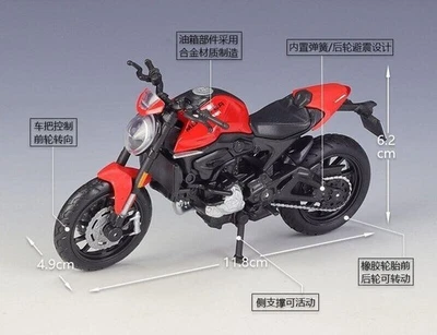 Maisto 2021 Ducati Monster+ Motorcycle Bike Model 1:18 New in Box - Image 1 of 4