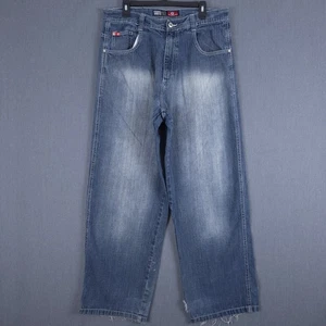 Vintage Southpole Red Tab Baggy Jeans Mens 36 (Fits 34x31) Faded Blue Denim - Picture 1 of 17
