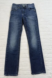 BKE Denim Conner Jeans Boys Size 8 Blue Straight Leg Adjustable Waist Classic - Picture 1 of 9