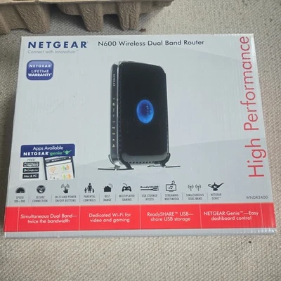 Netgear Router N600 WNDR3400 Wireless Dual Band High Performance - Image 1 of 4