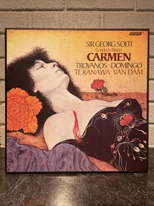 BIZET - CARMEN 3LP BOX SET SOLTI TROYANOS DOMINGO TE KANAWA VAN DAM - Foto 1 di 3