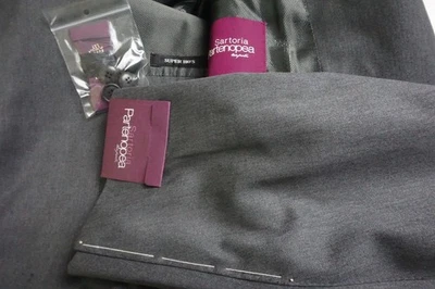 Sartoria Partenopea Gris Medio S180s Lana 2 Piezas Traje Chaqueta Pantalones 40R NUEVO Foto 1 de 4