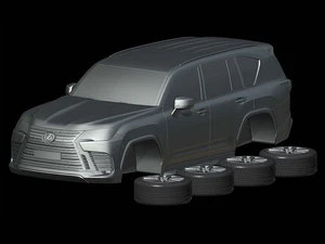 STL File - Lexus LX 600 (2022) - 3D Print 1/87 1/64 1/43 1/32 1/24 1/18 Tamiya - Picture 1 of 7
