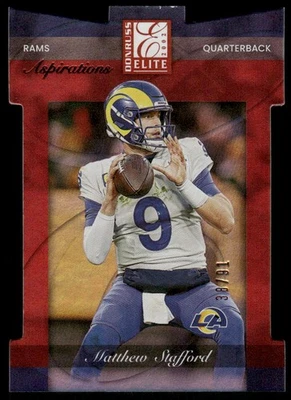 2022 Donruss Elite Matthew Stafford 2002 Elite Aspirations Die Cut - Imagem 1 de 2