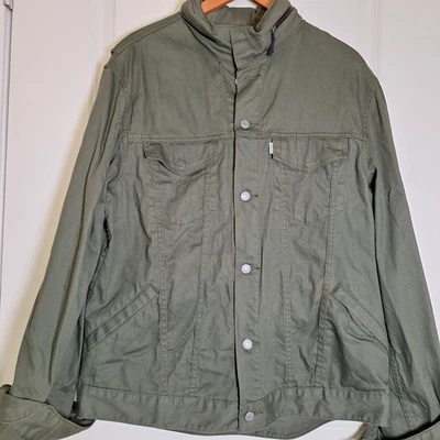 Vintage Levis Multi Pocket Trucker Commuter Jacket - Biker  Version 1 Size XL - Image 1 of 4