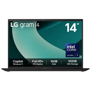 LG Gram 14" Laptop Intel Core Ultra 7 255H 16GB 512GB Windows 11 - Picture 1 of 12