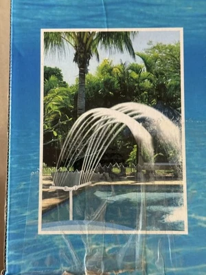 Pool Brunnen Wasserfall Dual Springbrunnen für Außen, Pool Wasserfontäne mit Ada - Bild 1 von 4