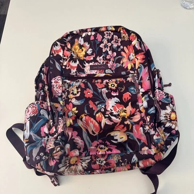 VERA BRADLEY Lighten Up Grand Backpack Book Bag - Indiana Rose Blossoms - Image 1 of 4