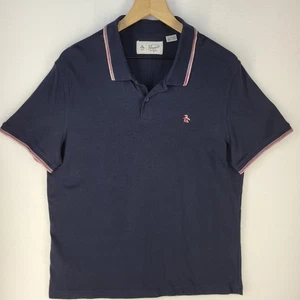 Penguin Munsingwear Polo Blu Navy Uomo XL Manica Corta Golf Tennis - Foto 1 di 8
