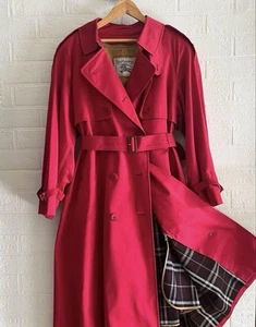 Gabardina vintage Burberrys con forro rojo para mujer talla M Nova Check con ... - Imagen 1 de 12
