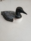 Hand Painted Black and White Ceramic Loon