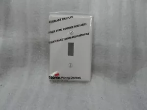 Cooper Wiring PJ1W 1 Gang Switch Plate cover mid size single switch , White,10pk - Picture 1 of 2