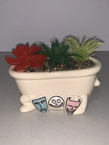 Nightmare Before Christmas Lock Shock & Barrel in Vasca da Bagno 3” Finta Succulenta NUOVO - Foto 1 di 4