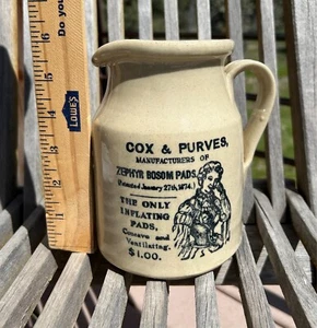 Cox and Purves English Ceramic Stoneware Jug Pitcher 6" Tall - Picture 1 of 3