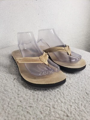 Sandalias Reef para mujer planas 11 tela tostada sin cordones informales cómodas chanclas zapatos Foto 1 de 4