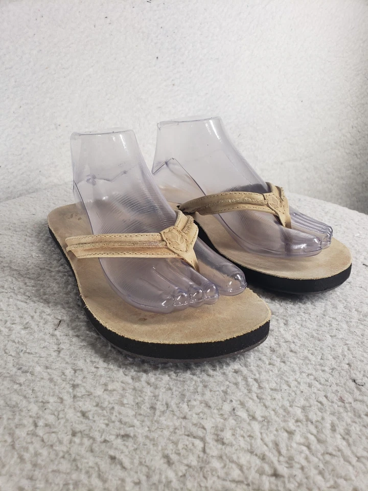 Sandalias Reef para mujer planas 11 tela tostada sin cordones informales cómodas chanclas zapatos Foto 1 de 4