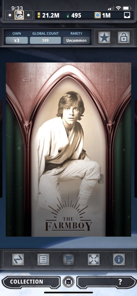 Topps Star Wars Digital Card Trader Bronze Space Opera Luke Insert Award - Image 1 of 1