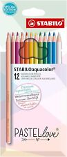 Aquarellable Coloured Pencil - STABILOaquacolor - Pastellove Set - Pack of 12 -