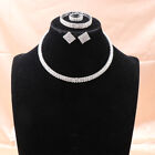 4pcs/set Bridal Jewelry Set Necklace Bracelets Ring Earrings Set Luxury Jewel Ny