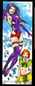 PSYLOCKE RACHEL SUMMERS 2016 Marvel Masterpieces Artist Sketch Cards 1/1 - Picture 1 of 2