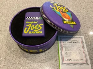 Genuine Brand New 1996 Zippo Lighter SMOKIN JOE CAMEL RACING 23 Purple Case - Picture 1 of 12