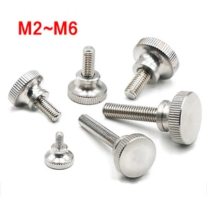 M2/2.5/3/4/5/6 High Knurled Thumb Screws Stainless Steel Hand Grip Knob Bolts - Picture 1 of 5
