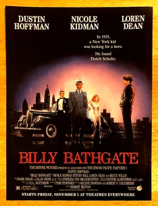 BILLY BATHGATE—DUSTIN HOFFMAN NICOLE KIDMAN—VINTAGE 1991 MOVIE MAGAZINE AD - Picture 1 of 1