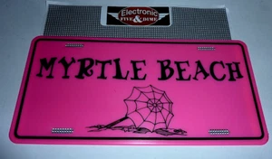 PLASTIC License Plate "MYRLE BEACH" PINK - Picture 1 of 1