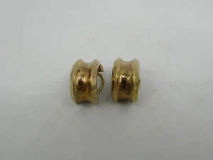 alte Ohrringe Clips vergoldet laminiert vintage gold plated earring - Bild 1 von 5