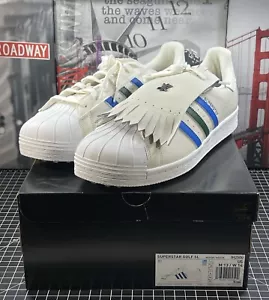 ADIDAS ROLLING LINKS SUPERSTAR Chalk White LEATHER Spikeless Golf Men’s 13 NEW - Picture 1 of 15