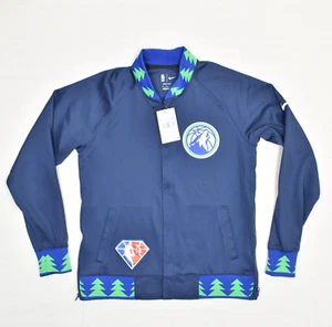 NEW Nike NBA Minnesota Timberwolves Men Jacket Polyester Blue Size M DB2461-410 - Picture 1 of 8