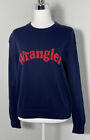 Wrangler "Maggie Sweater" Navy Blue With Red Logo Knit Jumper Size 8