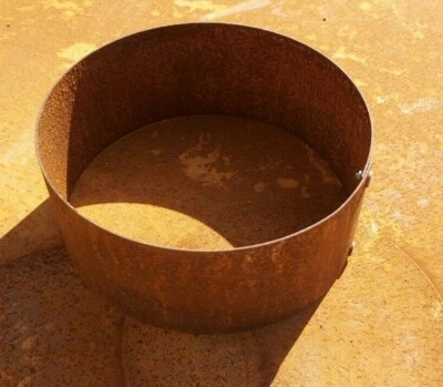 ISS-KOHLI Edelrost Pflanzgefäß Hochbeet Pflanzring Pflanzkübel rostig wie Cortenstahl