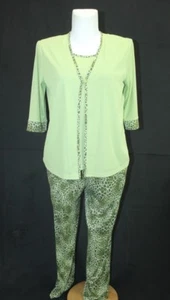 Damen Overall Hose Jumpsuit Anzug Leopardenmuster Gr. 44 Maigrün - Bild 1 von 12
