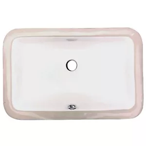 Fregaderos Nantucket UM-159-W Fregadero de cerámica de montaje inferior en blanco 17,125" x 11,25" x... - Imagen 1 de 7
