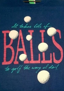 Golf balls sweater pink blue funny size 2xl - Bild 1 von 4