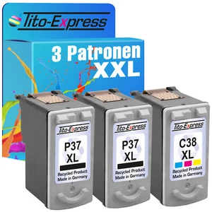 3 Patronen XL für Canon PG-37 & CL-38 Pixma IP 1800 IP 1900 IP 2500 IP 2600 - Bild 1 von 2