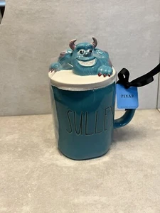 NEW Rae Dunn SULLEY Coffee Tea Mug w/ Topper Monsters Inc Disney Pixar Blue ✅ - Picture 1 of 4