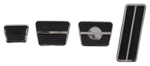 68-72 Chevelle & El Camino Gas + Brake ,Clutch & Parking Brake Pedal Pads & Trim - Foto 1 di 1