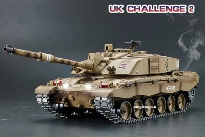 HENGLONG Heng Long Challenger Radio Remote RC Tank 1/16 -- BB & IR Battle METAL TRACKS UK