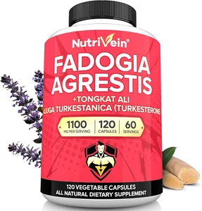 Fadogia Agrestis with Tongkat Ali & Turkesterone Supplement 1100Mg - Premium Ble - Imagen 1 de 7