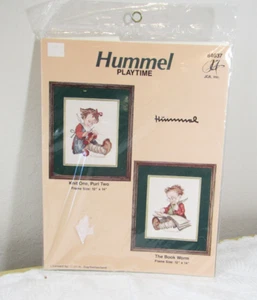 Hummel Playtime Counted Cross Stitch Kit Knit One Purl Two & Book Worm JCA 84037 - Picture 1 of 6