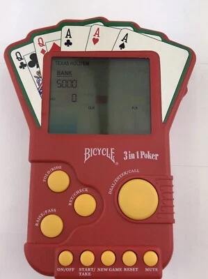 Videogame eletrônico de viagem de pôquer iluminado de bicicleta 3 em 1 2004 - Imagem 1 de 2
