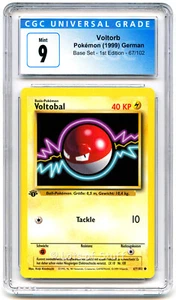 CGC 9 MINT German Voltorb / Voltobal Base Set 1st Edition Pokemon 67/102 -39 - Picture 1 of 2