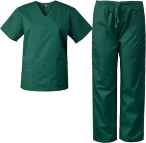 Medgear “MG” Unisex Scrubs Set Medical Uniform Green Top & Pants size 2XL NEW - Picture 1 of 2