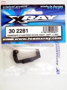 Xray 302281 Composite C-Hub Front Block, Right - Soft - 3° Modeling - Picture 1 of 1