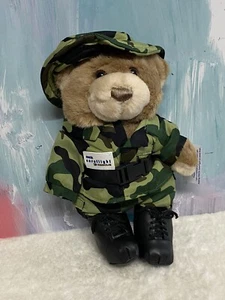 CAREFLIGHT RESCUE RACQ, ARMY TEDDY BEAR. 32CM. - Picture 1 of 4