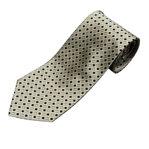 Tino Cosma Tie 100% Silk Made in Italy 100% Silk Polka Dot Gold 4" - Picture 1 of 6