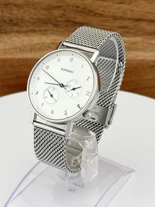Komono "The Walther" Edelstahl Herrenuhr 41mm Mineralglas Meshband - Bild 1 von 11