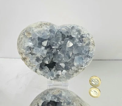 XL Large Celestite Crystal Heart (#3) - Image 1 of 4